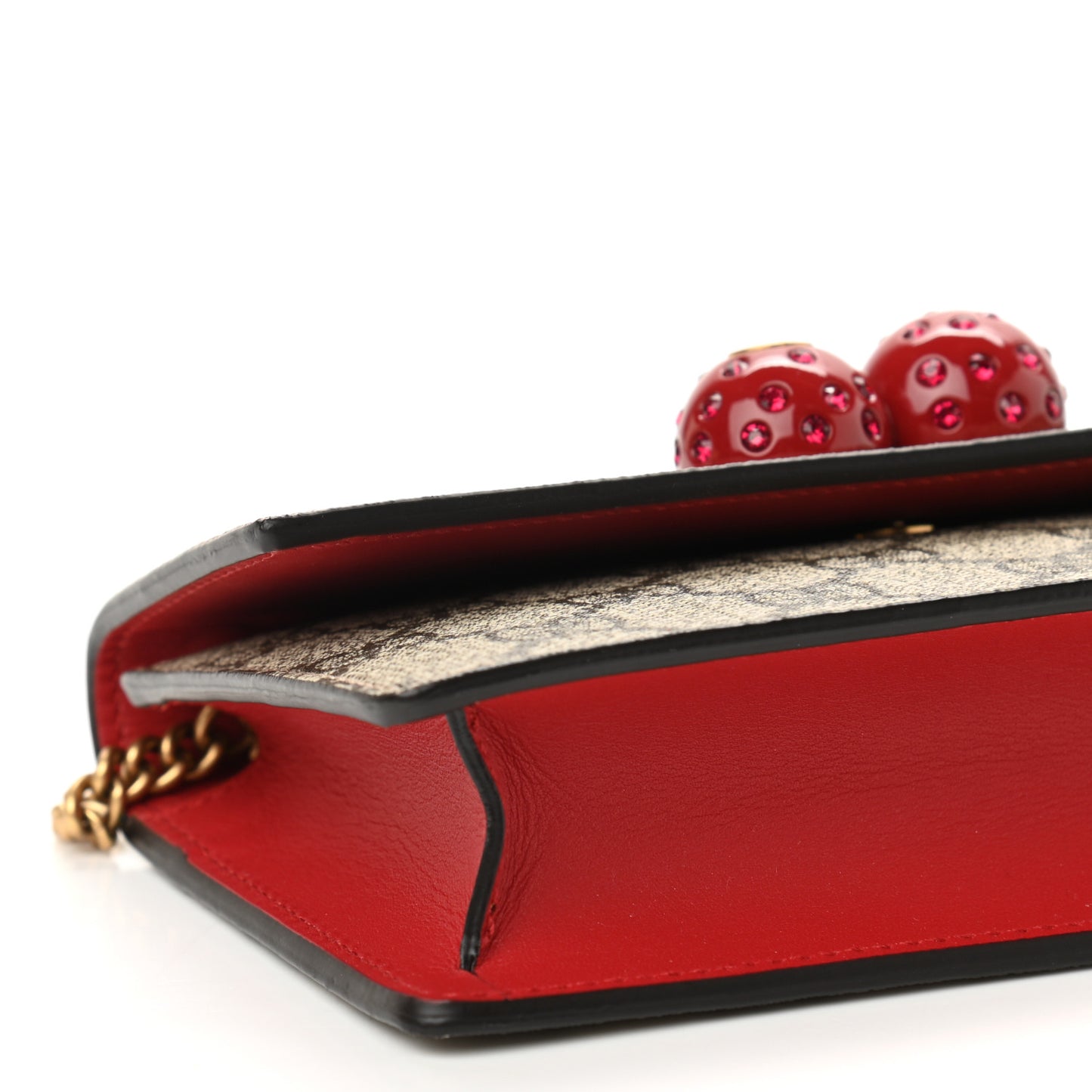 GG Supreme Monogram Mini Cherry Chain Bag