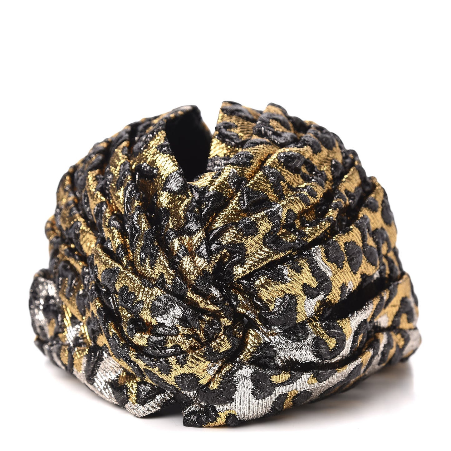 Metallic Leonte Turban L 58 Black Gold