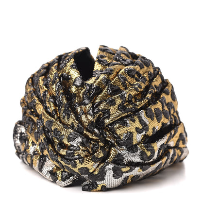 Gucci Metallic Leonte Turban L 58 Black Gold 1 of 8