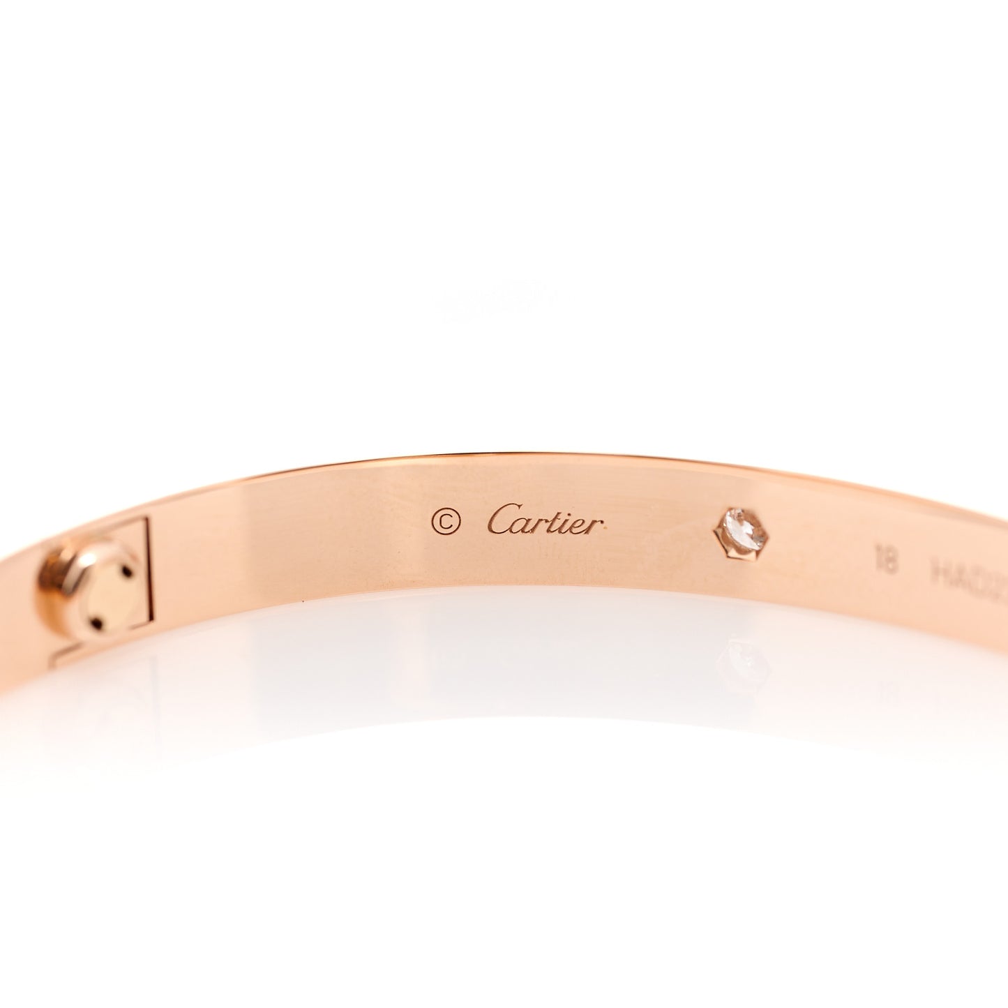 18K Pink Gold 4 Diamond LOVE Bracelet 18