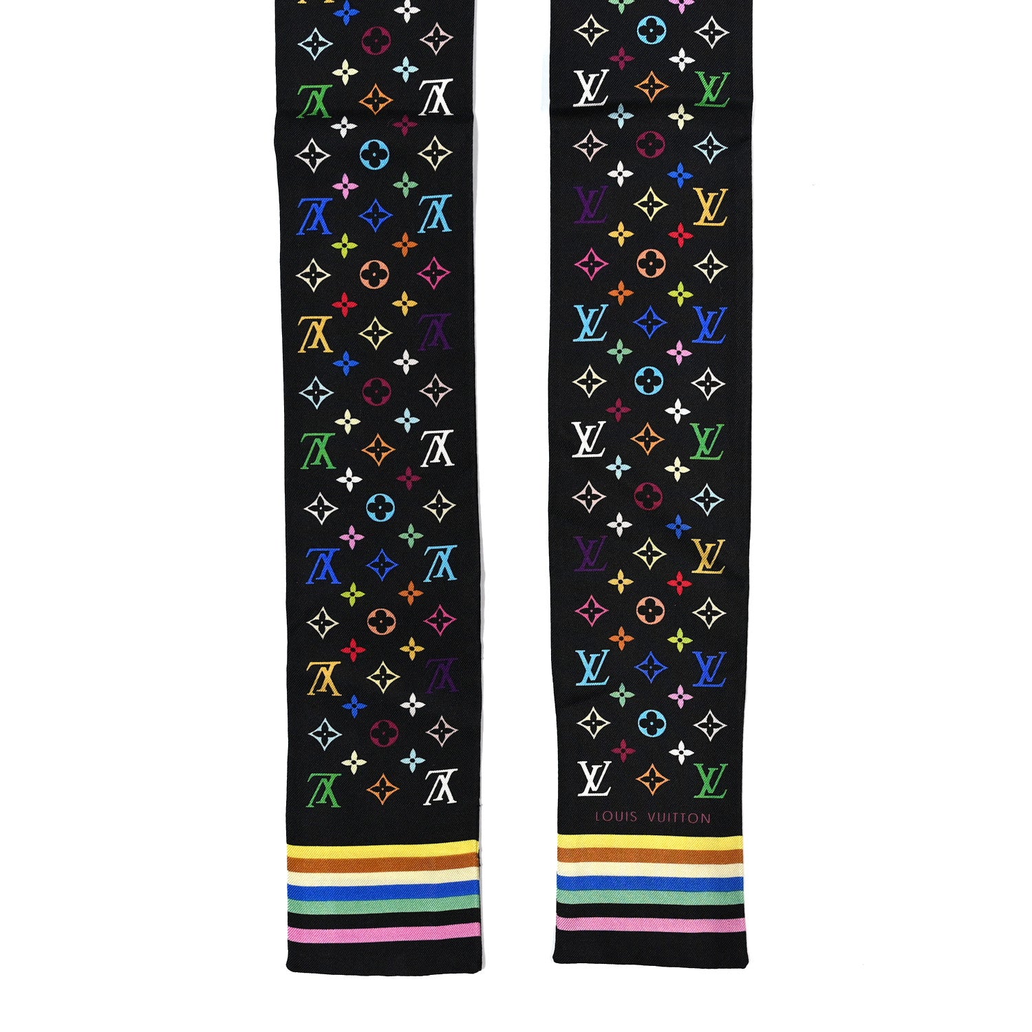 Louis Vuitton LV X TM Silk Monogram Multicolor Bandeau Black 2 of 4