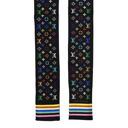 Louis Vuitton LV X TM Silk Monogram Multicolor Bandeau Black 2 of 4