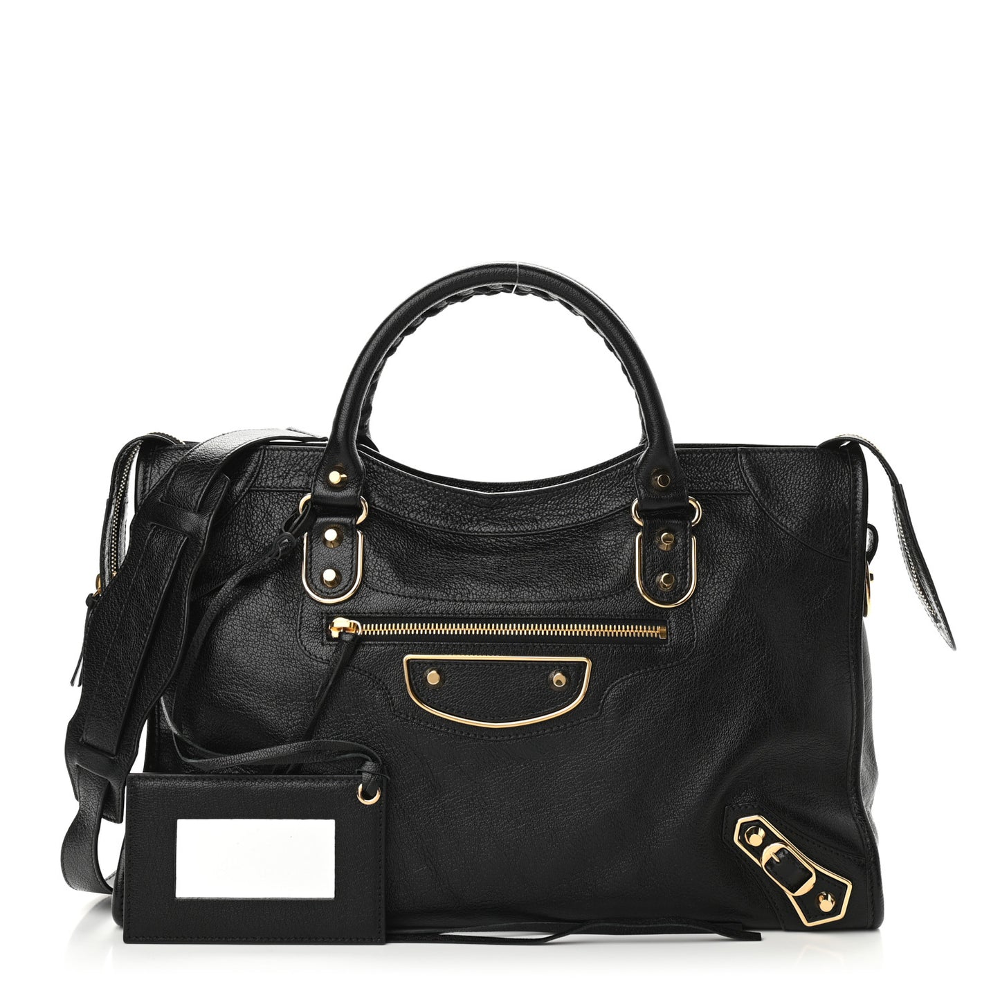 Chevre Gold Metallic Edge Hardware City Black
