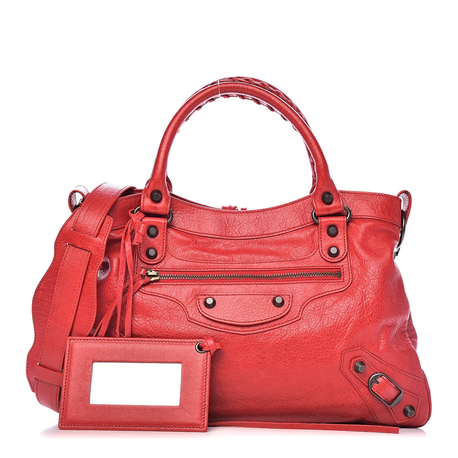 Balenciaga Agneau Giant 12 Silver Hardware Town Rouge Coquelicot 1 of 14