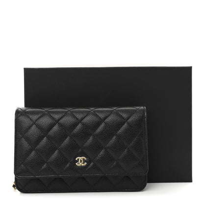 Chanel Caviar Quilted Wallet on Chain WOC Black 12 of 12