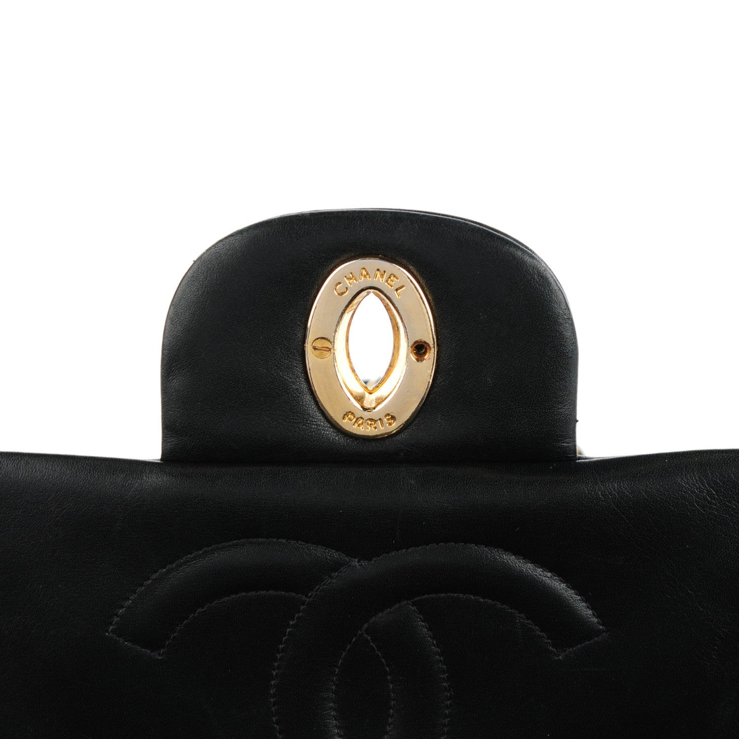 Chanel Lambskin Quilted XL Jumbo Single Flap Black 8 of 10