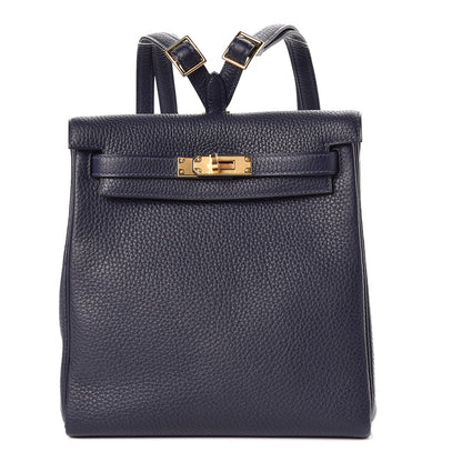 Hermes Togo Kelly Ado Backpack Bleu Nuit 1 of 32