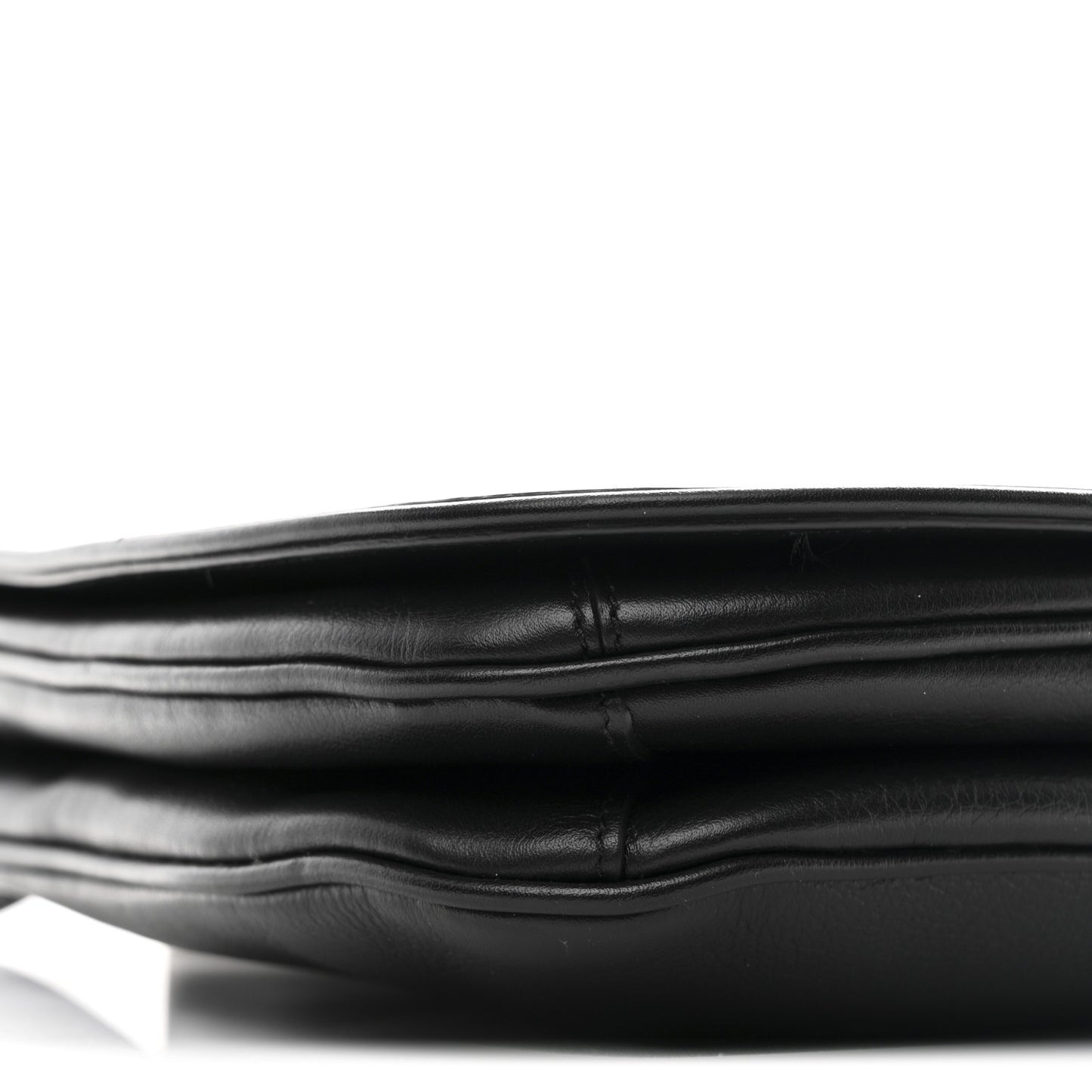 Roxy Calfskin Web Medium Studded Blondie Shoulder Flap Bag Black