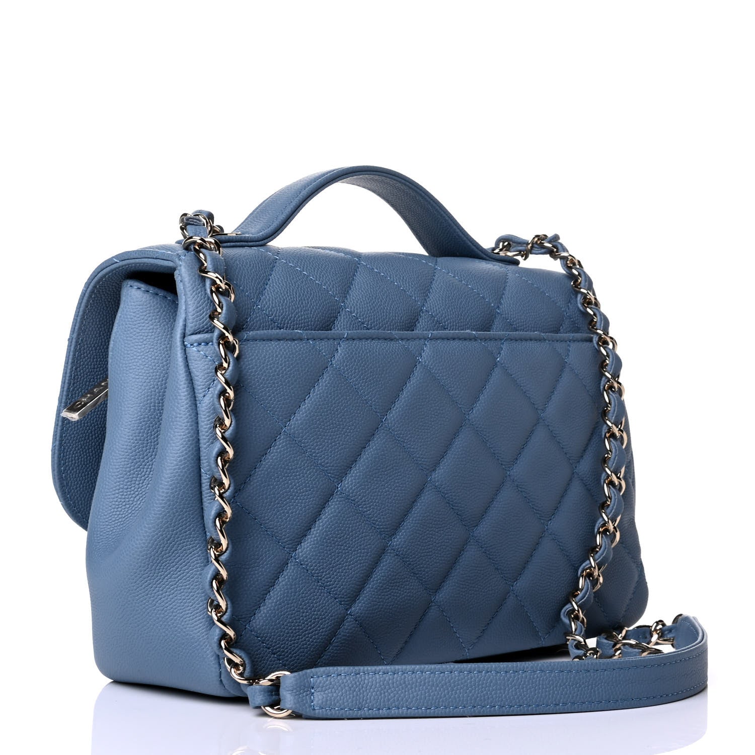 Chanel Caviar Quilted Medium Business Affinity Flap Blue 2 of 5