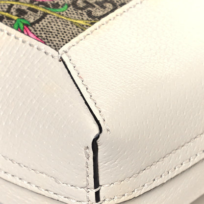 Gucci GG Supreme Monogram Flora Web Ophidia Vertical Shopping Tote White 10 of 12