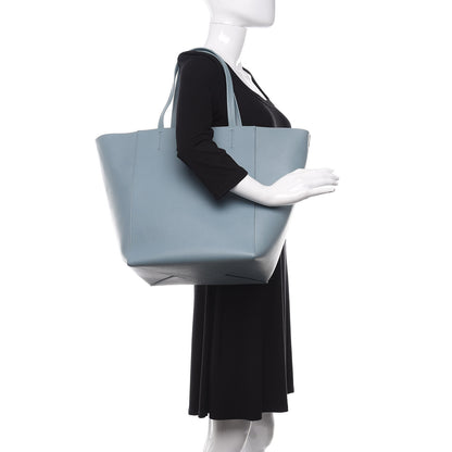 Celine Grained Calfskin Large Horizontal Cabas Phantom Baby Blue 2 of 9