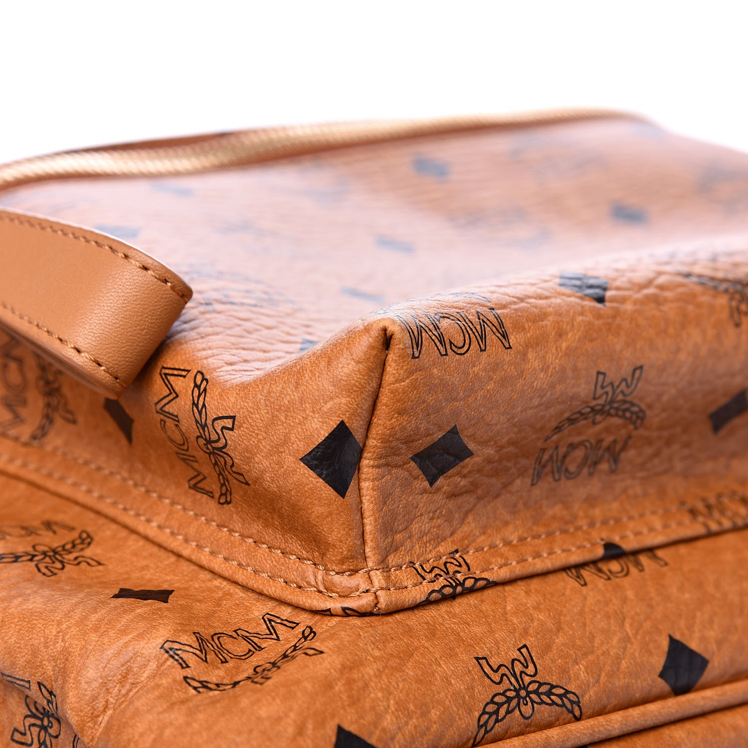 MCM Visetos Large Stark Backpack Cognac 10 of 12