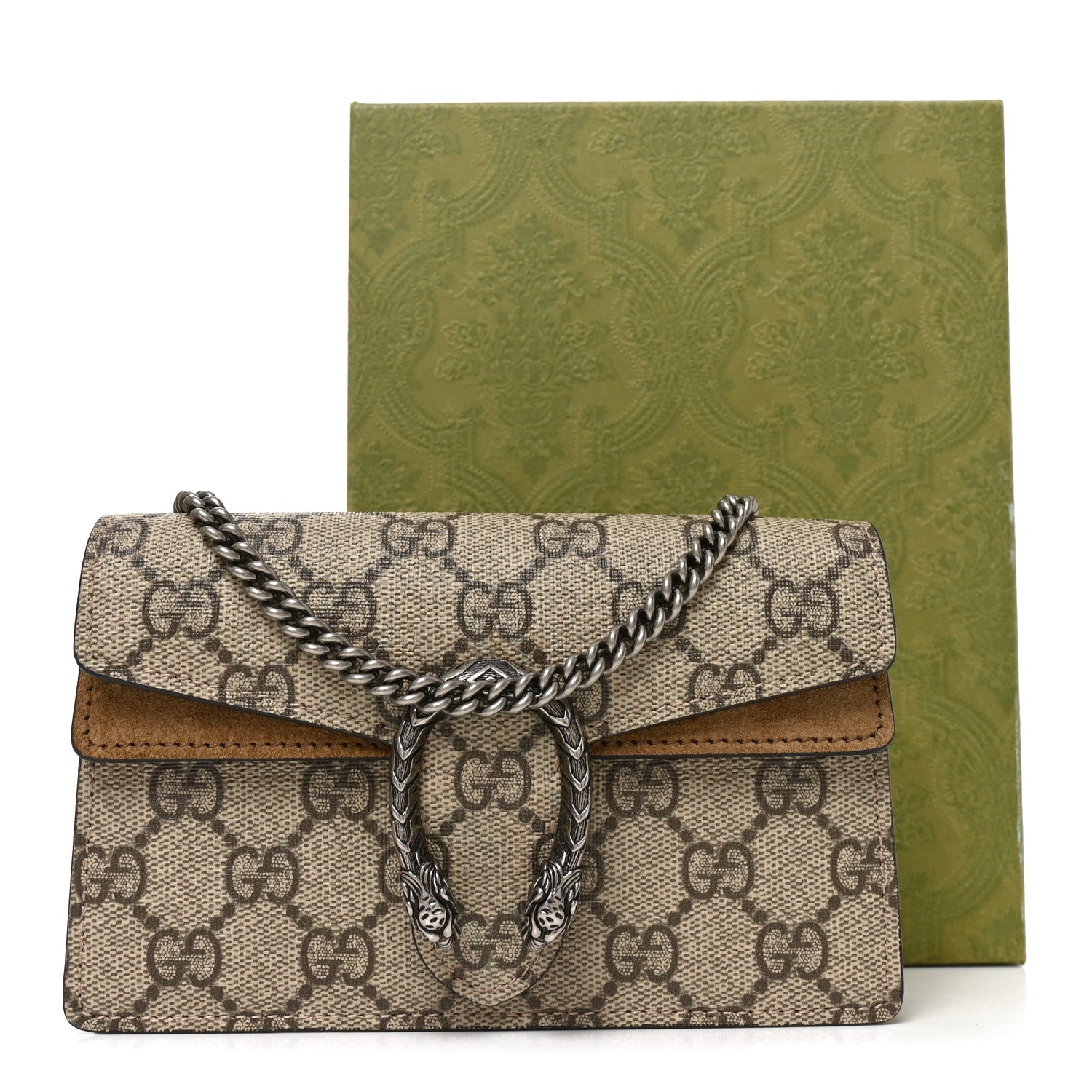 Gucci GG Supreme Monogram Super Mini Dionysus Shoulder Bag Taupe 10 of 10
