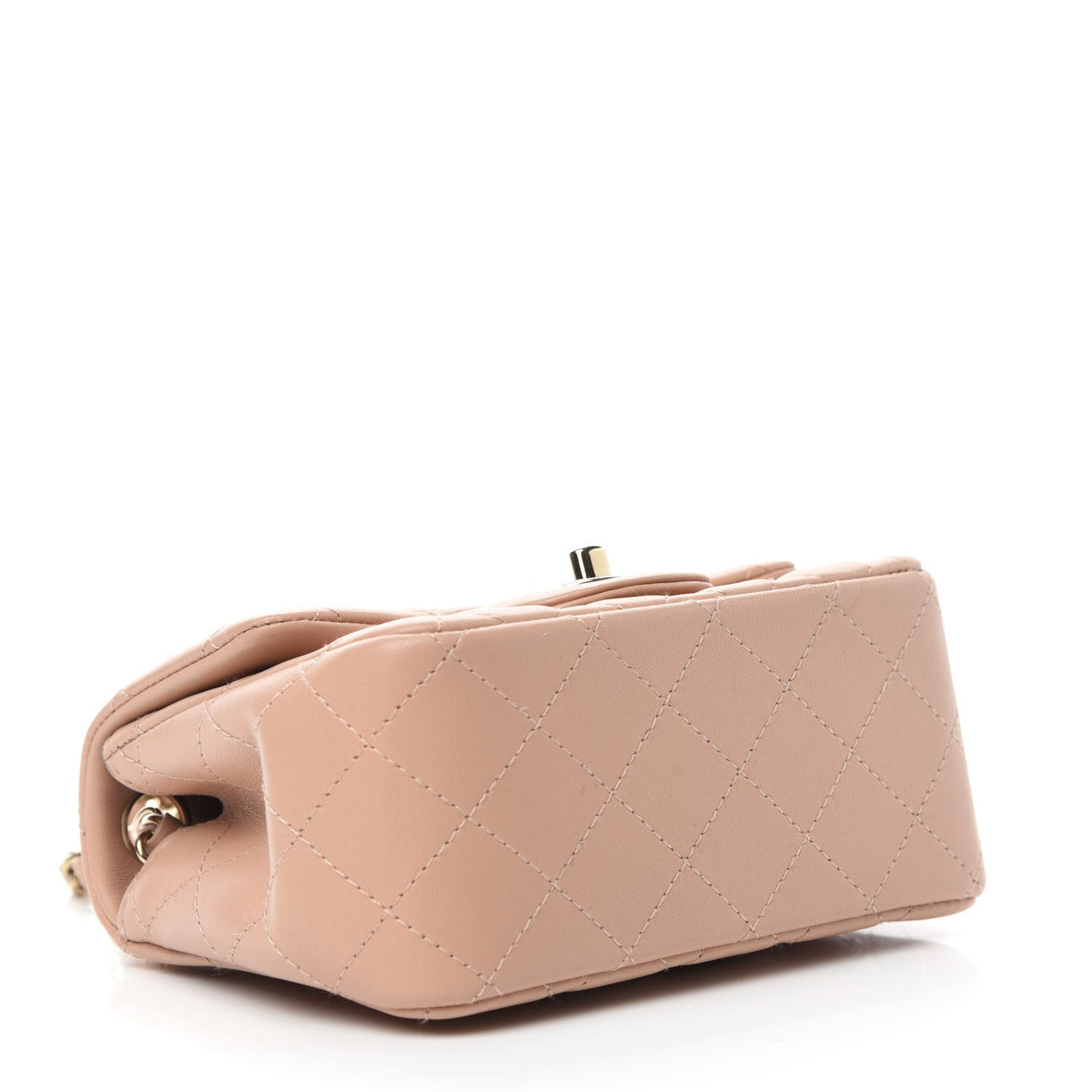 Chanel Lambskin Quilted Mini Square Flap Beige 4 of 11