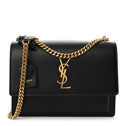 Saint Laurent Calfskin Medium Monogram Sunset Black 1 of 15
