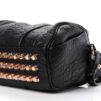 Alexander Wang Pebbled Lambskin Mini Rockie Black Rose Gold Hardware 7 of 9