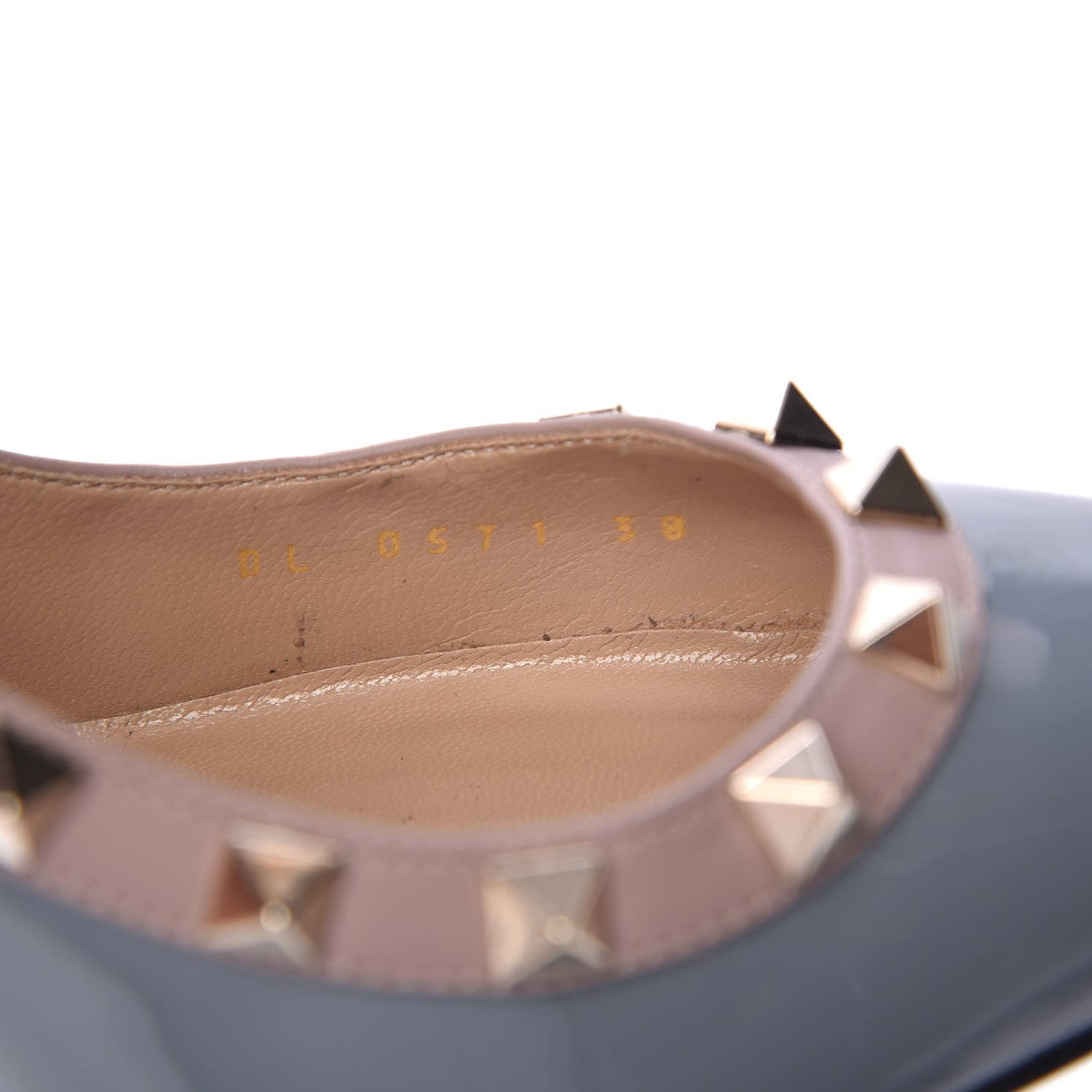 Valentino Garavani Patent Rockstud 100mm Pumps 38 Light Stone Poudre 7 of 11