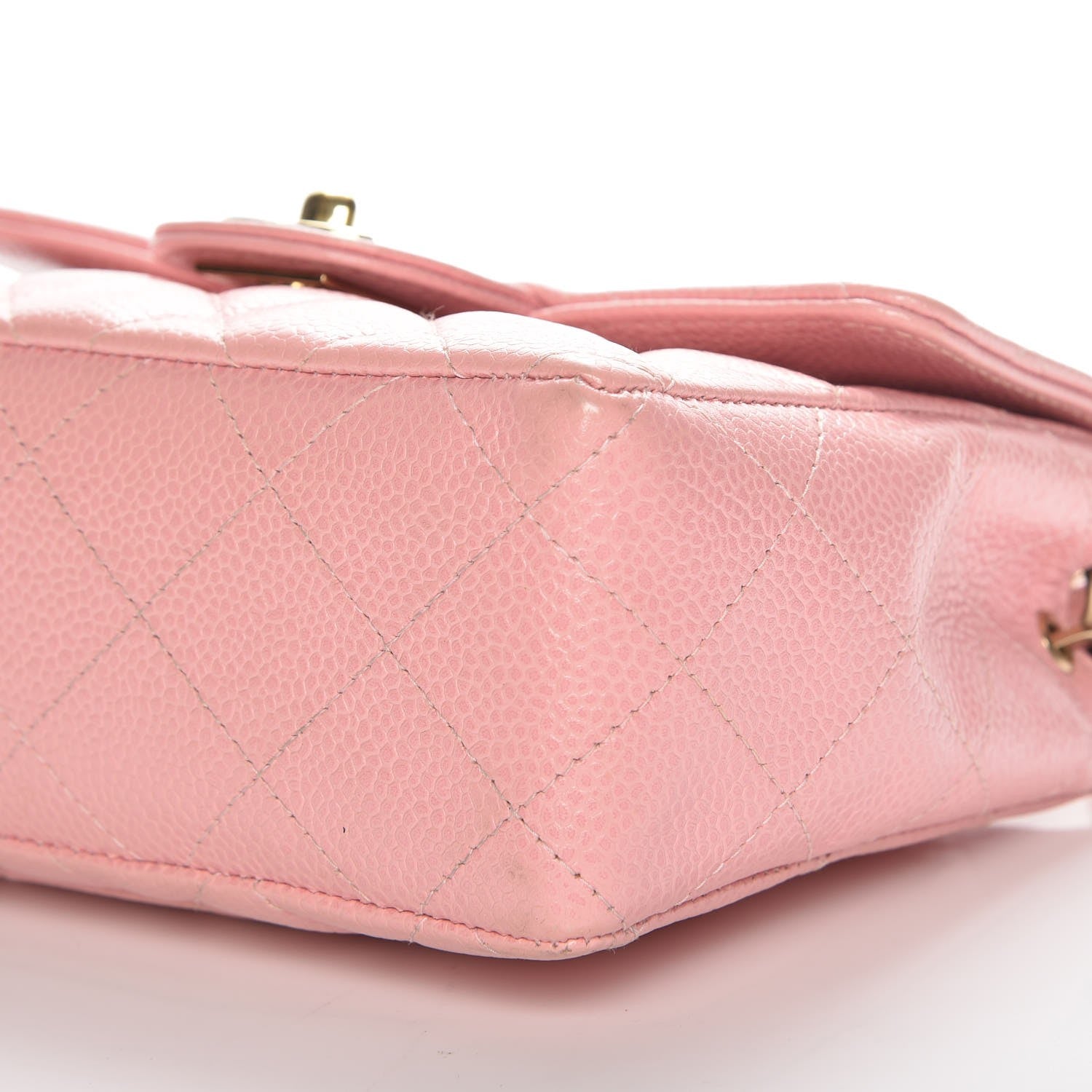 Chanel Caviar Quilted Mini Square Flap Pink 12 of 12