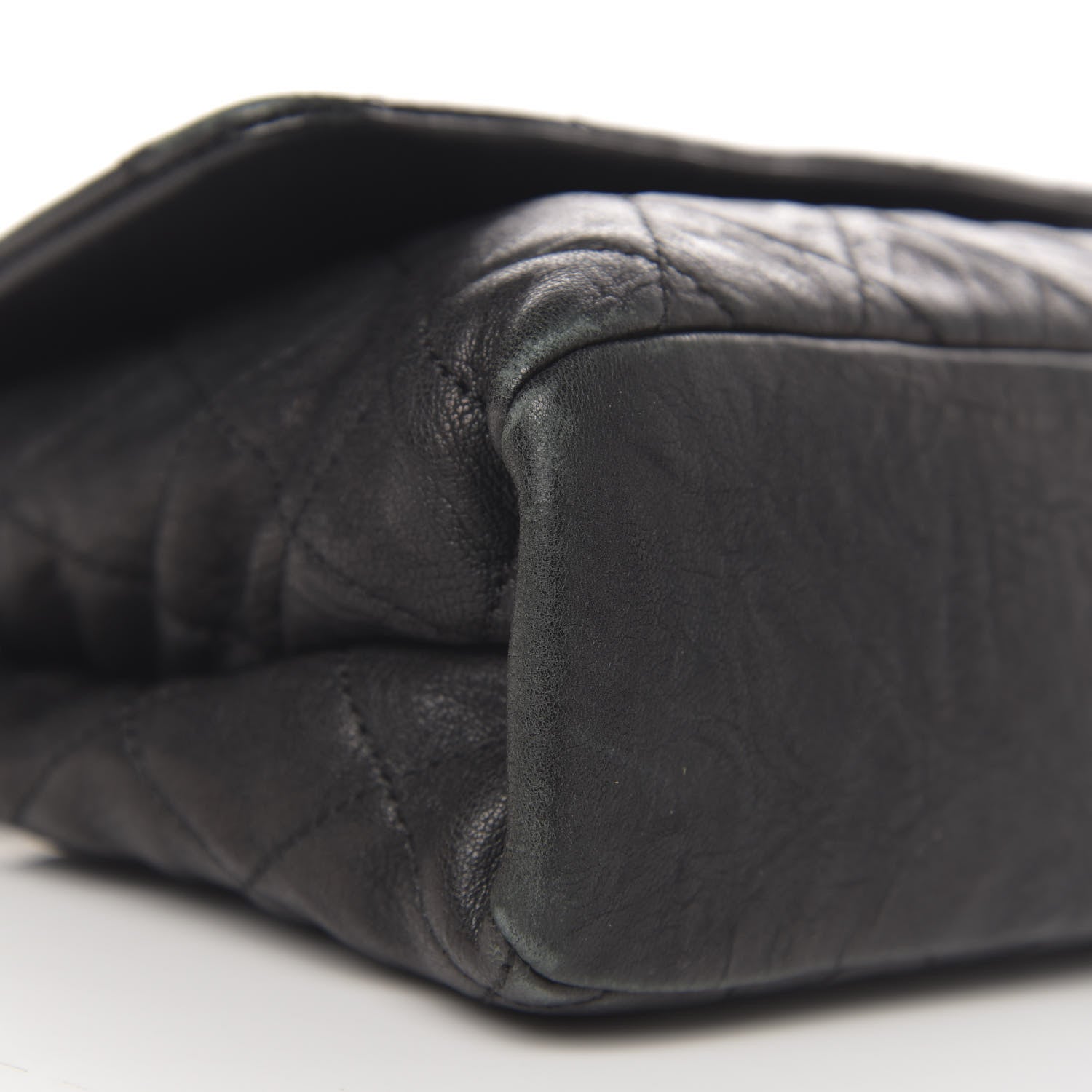 Chanel Crumpled Lambskin Quilted Medium Single Flap Black 10 of 13