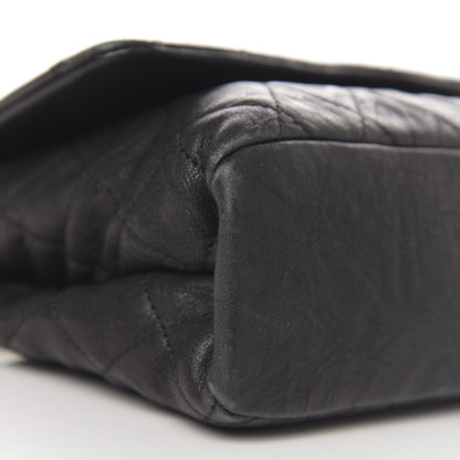 Chanel Crumpled Lambskin Quilted Medium Single Flap Black 10 of 13