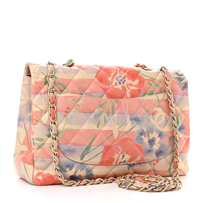 Chanel Lambskin Quilted Floral Jumbo Single Flap Multicolor 2 of 10