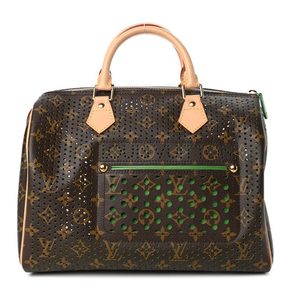 Louis Vuitton Monogram Perforated Speedy 30 Green 1 of 9
