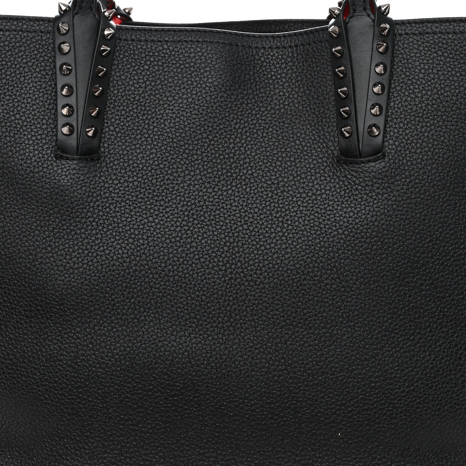 Christian Louboutin Calfskin Spikes East West Cabata Tote Black 10 of 12