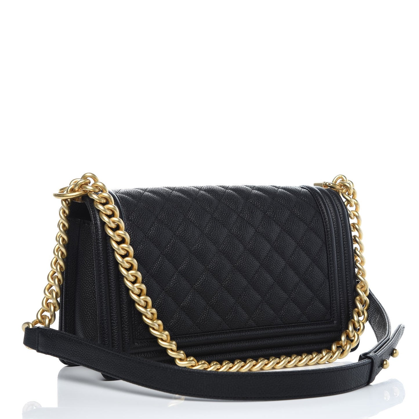 Caviar Quilted Medium Boy Flap Black