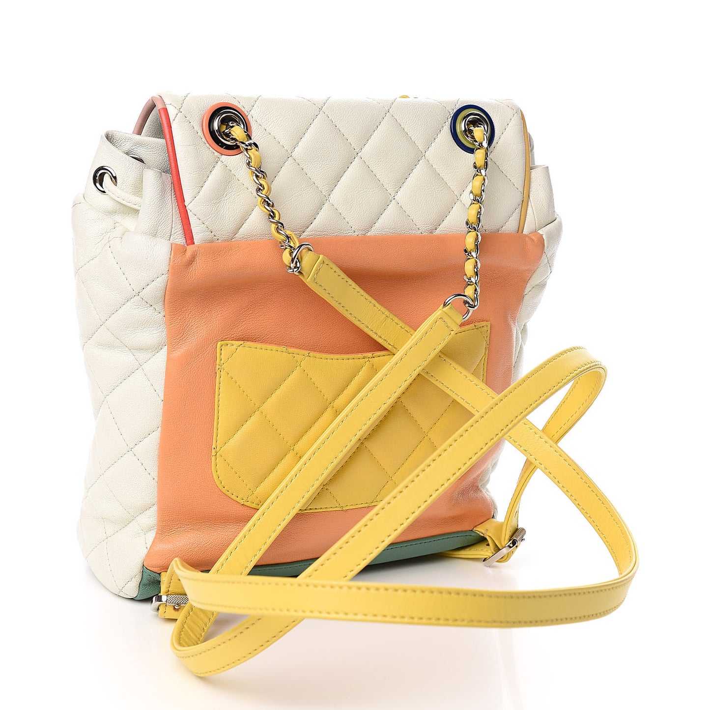 Lambskin Quilted Small Cuba Urban Spirit Backpack White