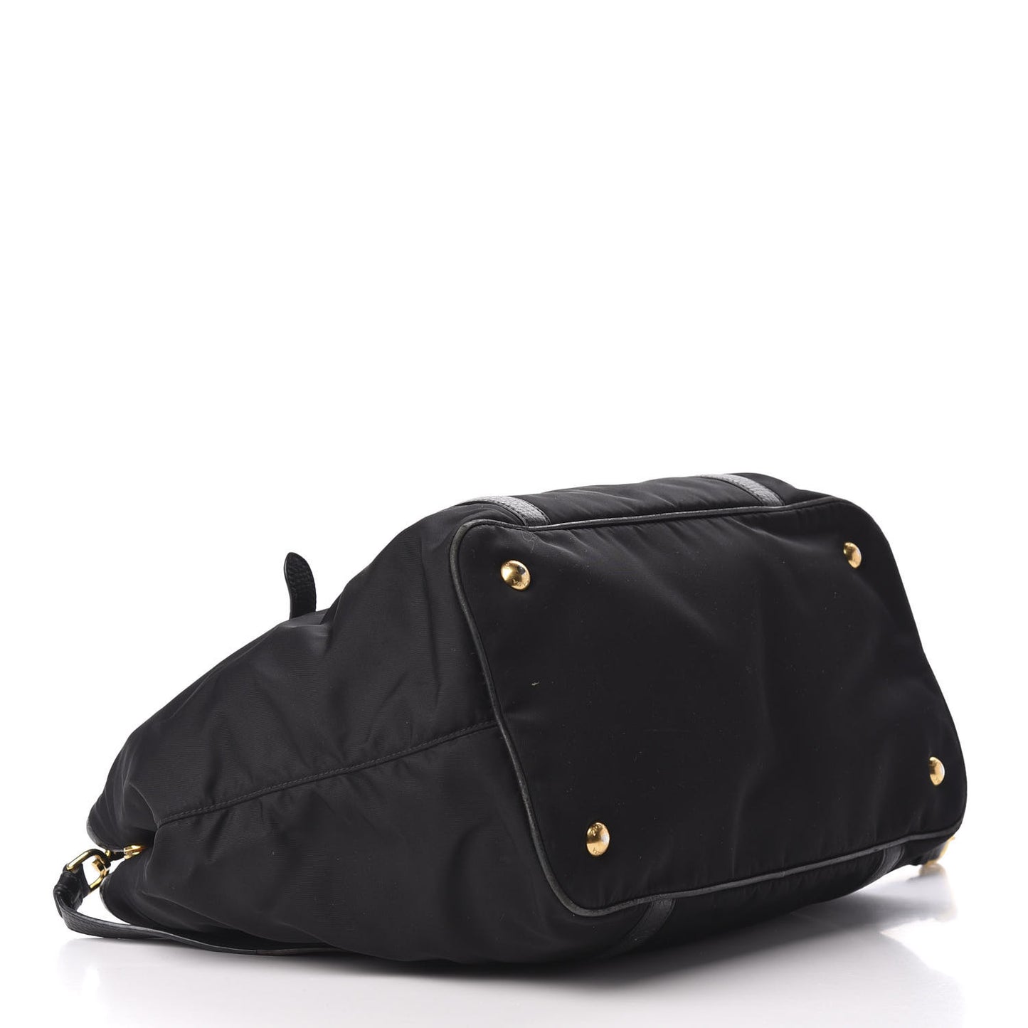 Tessuto Nylon Vitello Daino Tote Black