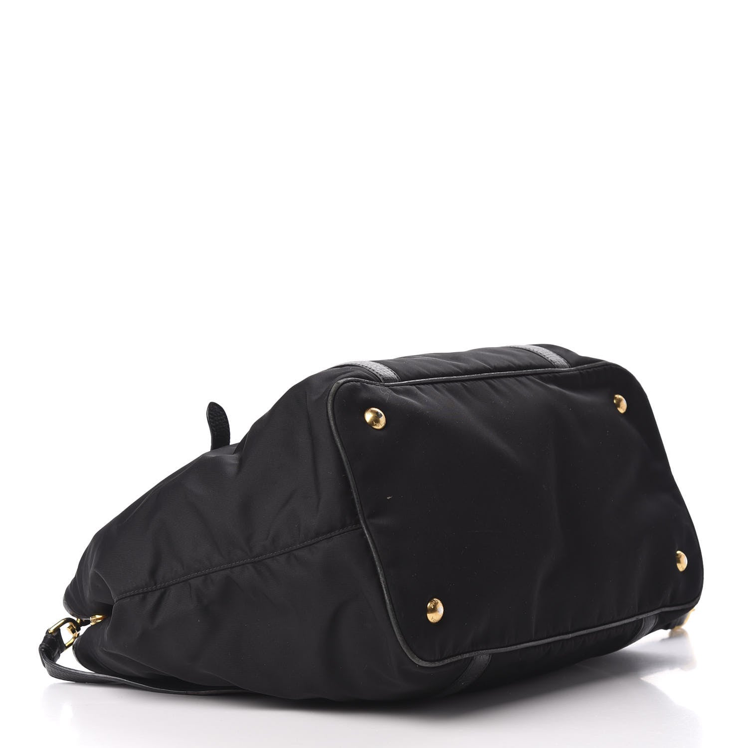 Prada Tessuto Nylon Vitello Daino Tote Black 4 of 9