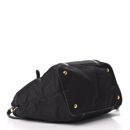 Prada Tessuto Nylon Vitello Daino Tote Black 4 of 9