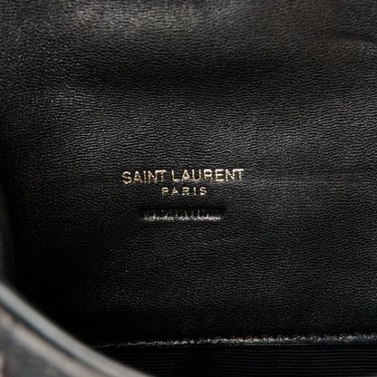 Saint Laurent Lambskin Monogram Loulou Puffer Pouch Clutch Black 6 of 11