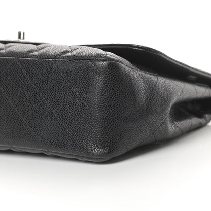Chanel Caviar Quilted Jumbo Single Flap Black 10 of 17