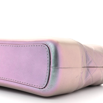 Chanel Iridescent Lambskin Calfskin Quilted Medium Gabrielle Hobo Light Purple 10 of 13