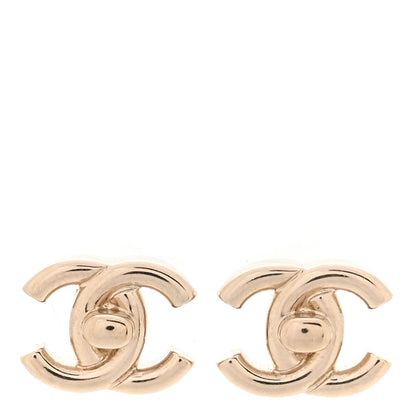 Chanel Metal CC Turnlock Earrings Gold 2 of 6