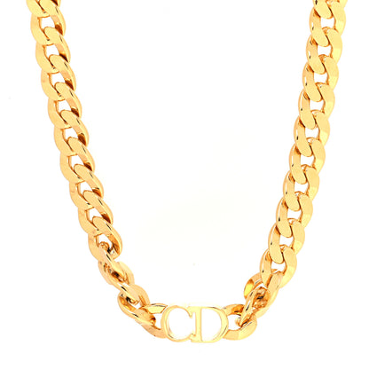 Christian Dior Metal Danseuse Etoile Chain Choker Necklace Gold 1 of 5