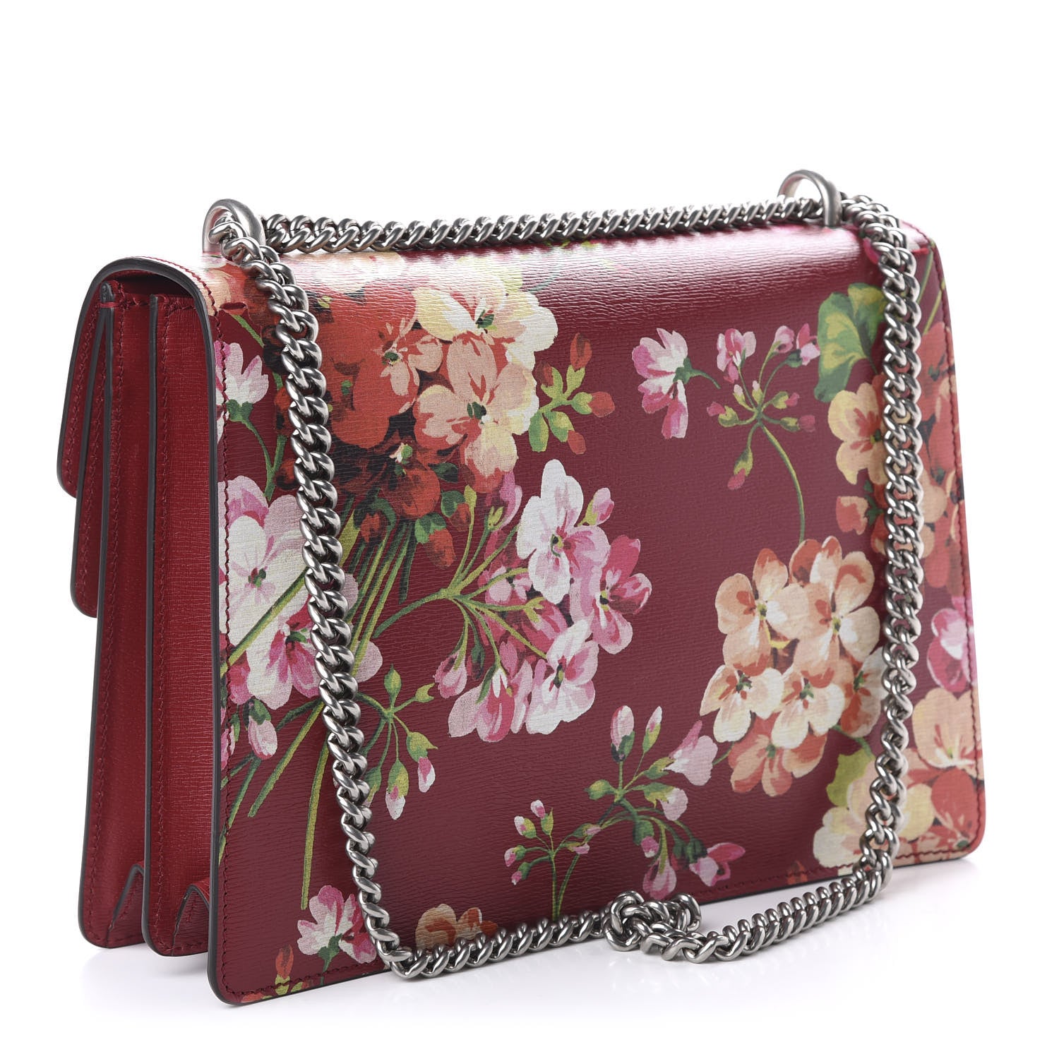 Gucci Calfskin Blooms Print Medium Dionysus Shoulder Bag Romantic Cherry Multicolor 3 of 10