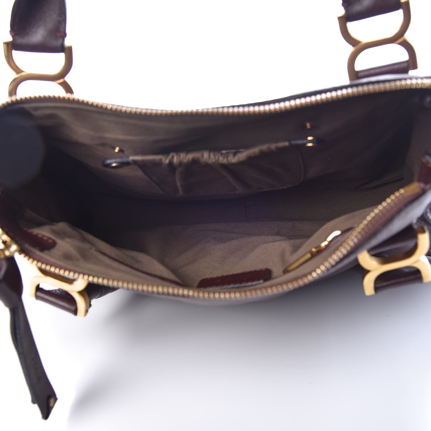 Chloe Calfskin Medium Marcie Satchel Wine Purple 5 of 8