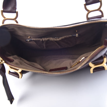 Chloe Calfskin Medium Marcie Satchel Wine Purple 5 of 8
