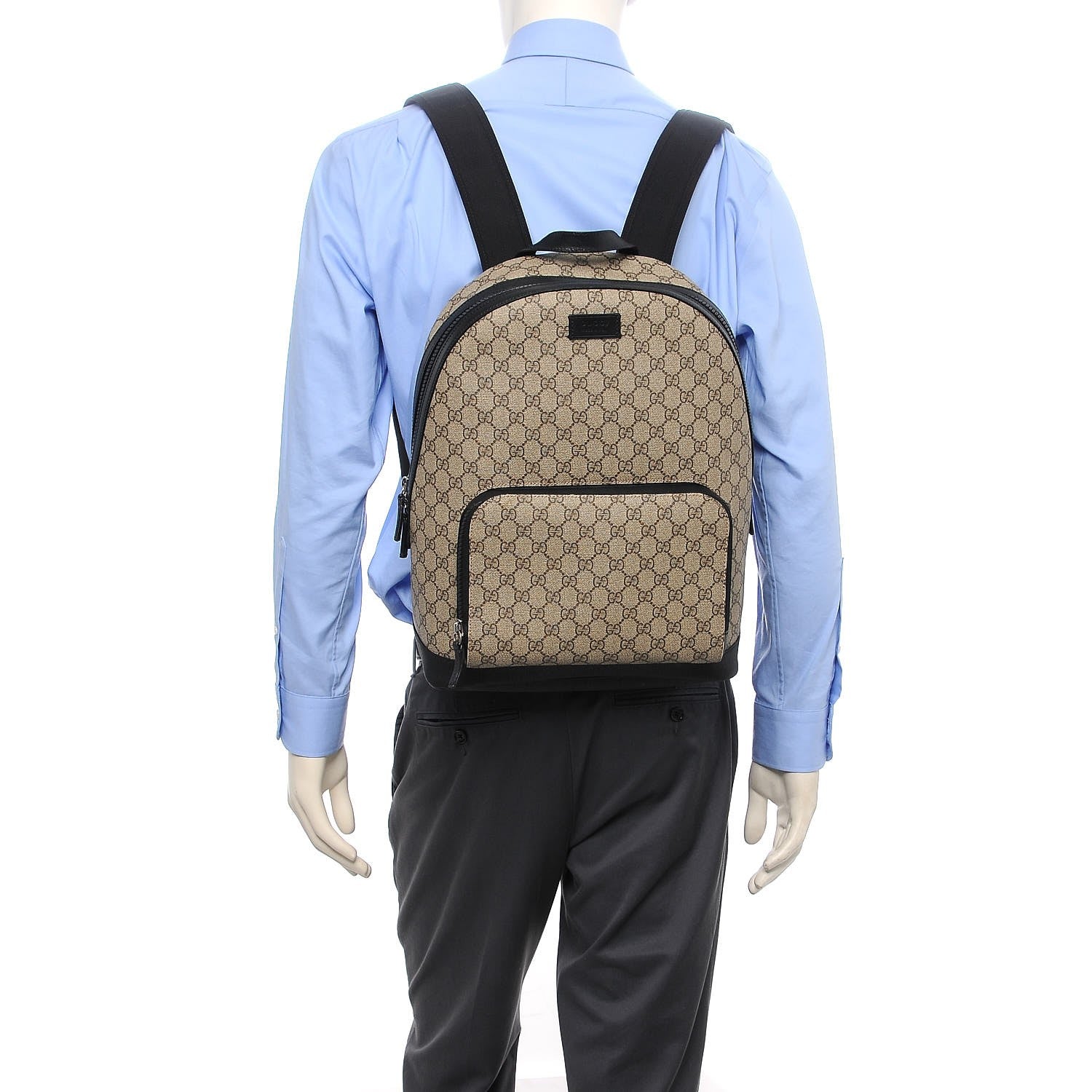 Gucci GG Supreme Monogram Medium Backpack Black 2 of 8