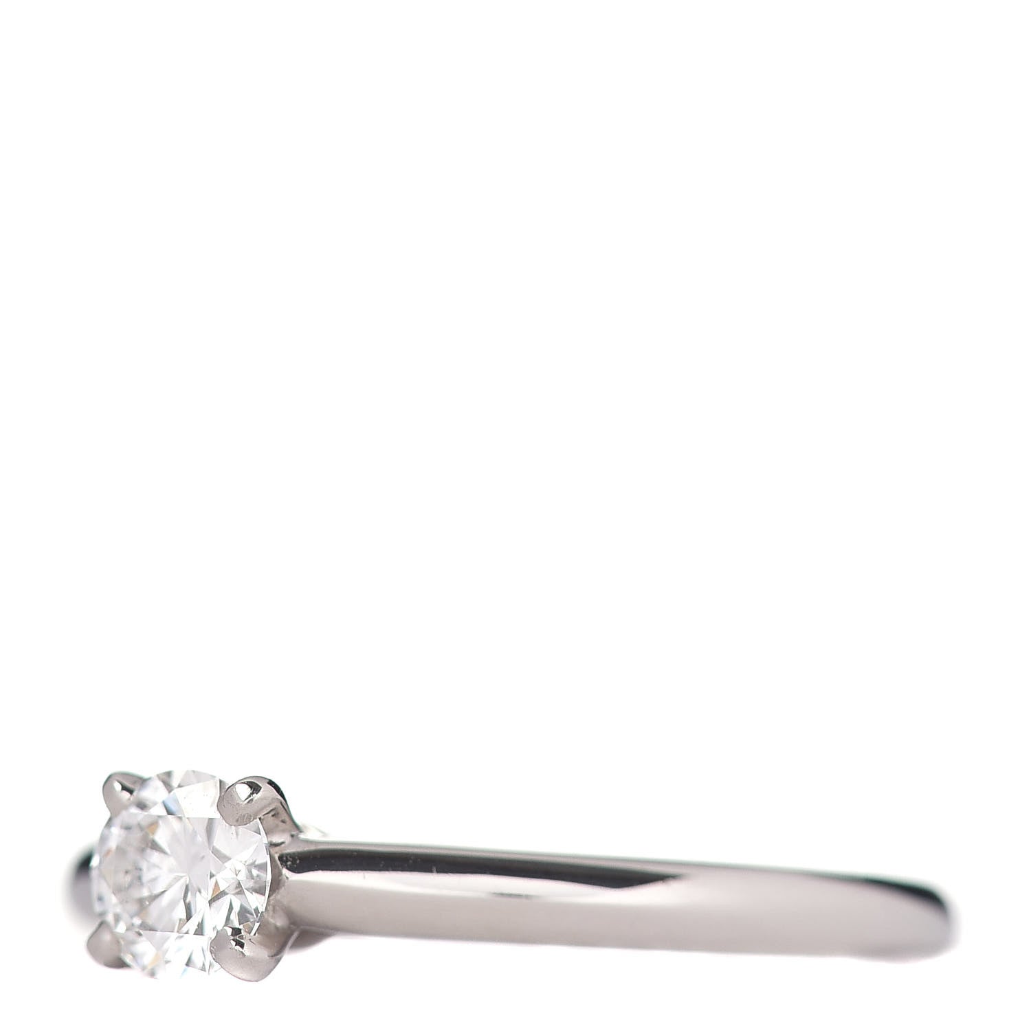 Cartier Platinum Diamond .35ct Solitaire Engagement Ring 51 5.75 3 of 6