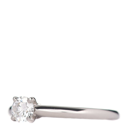 Cartier Platinum Diamond .35ct Solitaire Engagement Ring 51 5.75 3 of 6