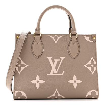 Louis Vuitton Empreinte Monogram Giant Onthego PM Tourterelle Creme 1 of 9