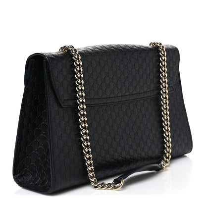 Gucci Microguccissima Medium Emily Chain Shoulder Bag Black 3 of 10