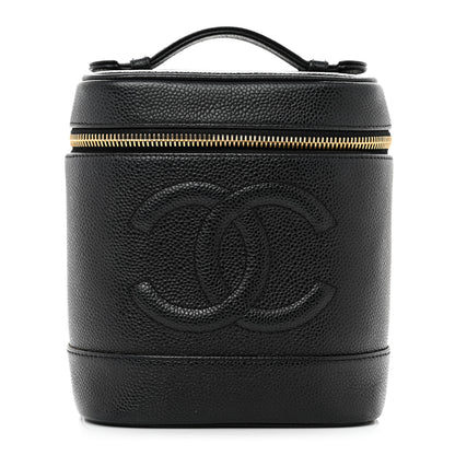 Chanel Caviar Vanity Cosmetic Case Black 1 of 8