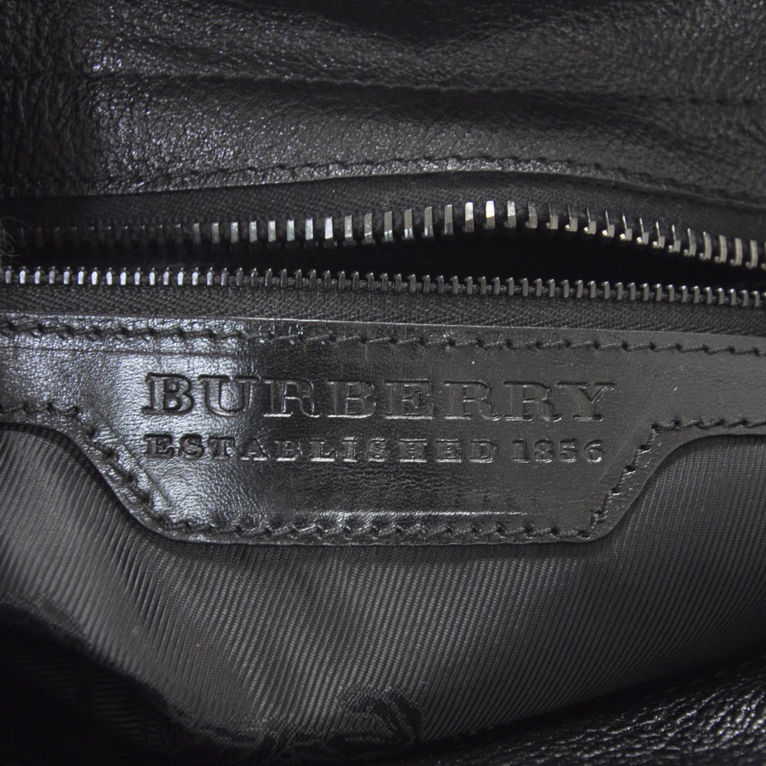 Burberry Leather Metal Stitch Lowry Black 7 of 9