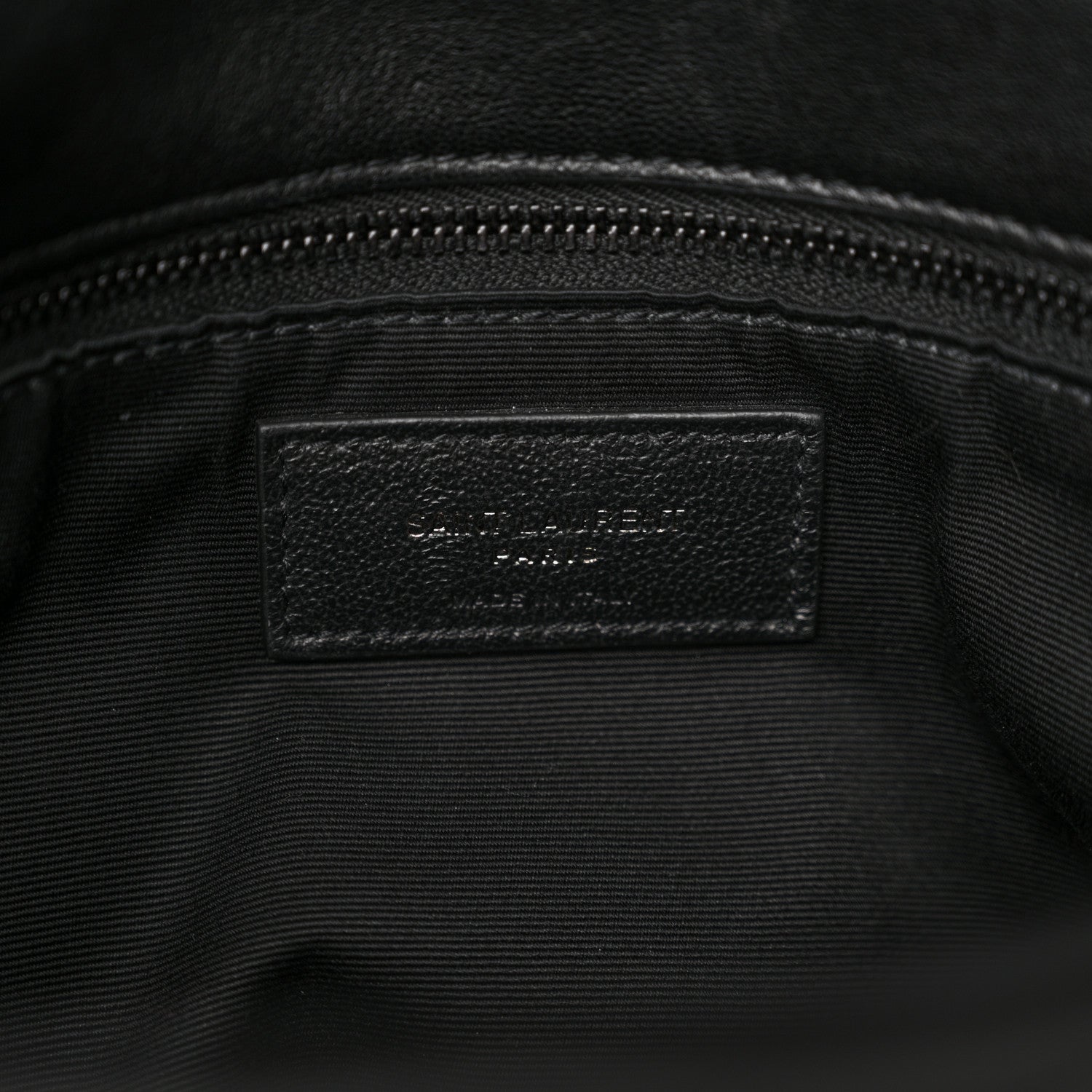 Saint Laurent Lambskin Quilted Monogram Monochrome Medium Loulou Puffer Chain Satchel Black 6 of 13