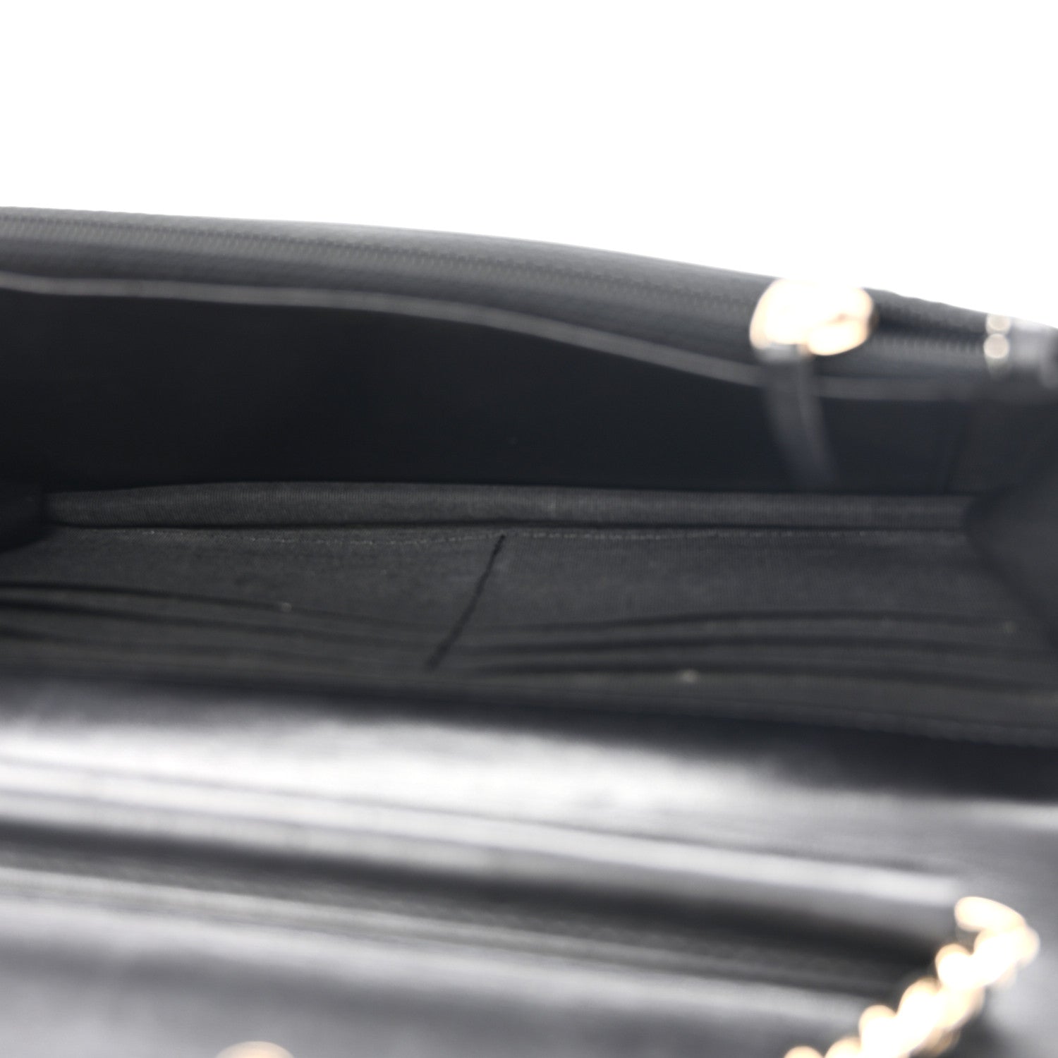 Chanel Glazed Calfskin Quilted Boy Wallet On Chain WOC Black 5 of 12