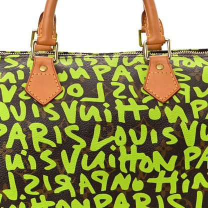 Louis Vuitton Monogram Graffiti Speedy 30 Green 8 of 11